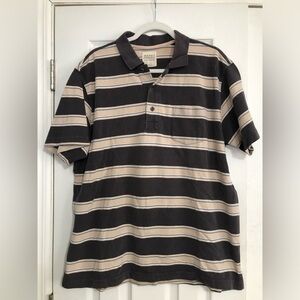 Old Navy Gray and Blue Cotton Polo short sleeve shirt men’s XL Y2K